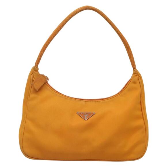 PRADA Hand Bag Nylon Orange Silver - Picture 2 of 12